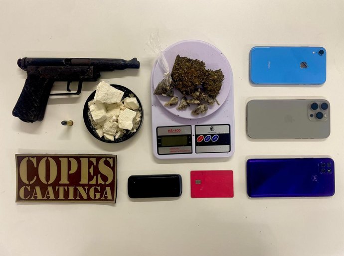Ações da PMAL resultam em prisões por porte ilegal de arma, furto e tráfico de drogas
