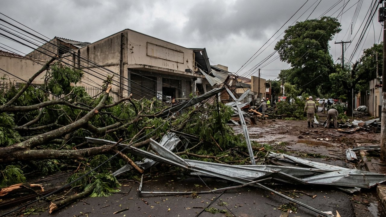 Região de Ribeirão Preto sofre com destruições após forte chuva