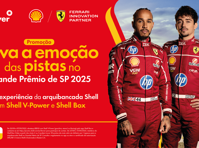 Shell lança promoção “V-iva a emoção das pistas” com sorteio de ingressos para o Grande Prêmio de São Paulo