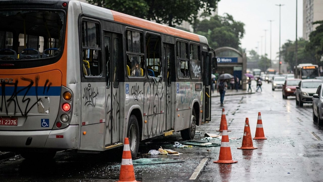 Greve de rodoviários no Rio tem ônibus vandalizados; trens e metrô reforçam operação