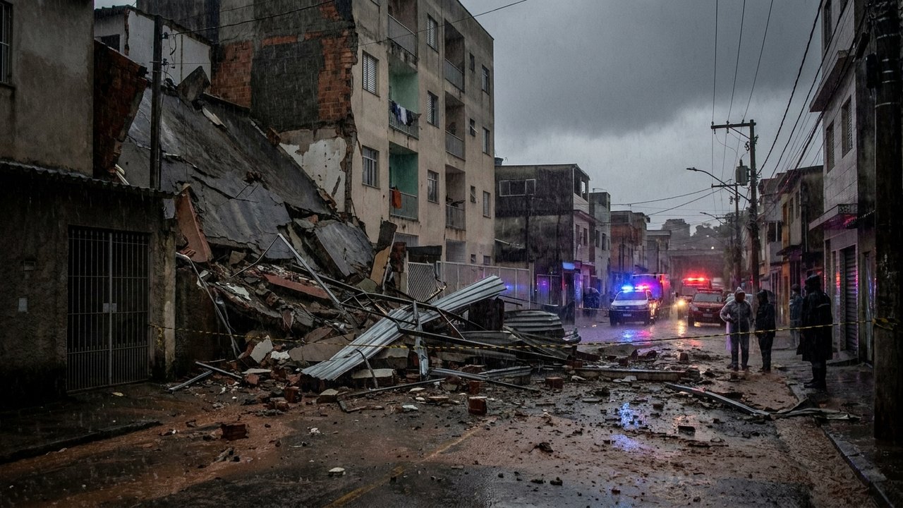 Cidade de SP amanhece com mais chuva; há registro de uma morte após desmoronamento