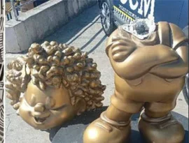 Estátua de personagem da Turma da Mônica tem cabeça arrancada em São Paulo