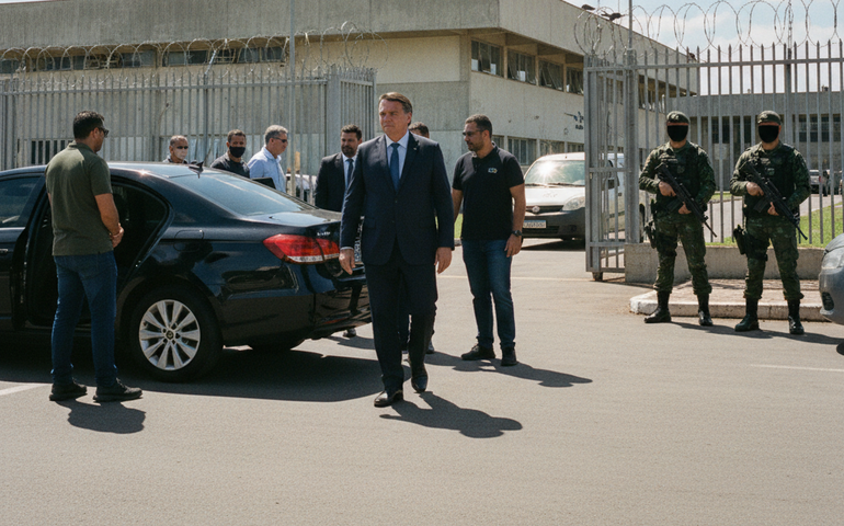 Tarcísio visita Bolsonaro na Papudinha após tensão com aliados de Flávio