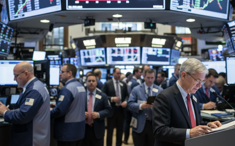 Bolsas de NY fecham em alta, com recordes de Dow Jones e S&P 500, apesar de pressão sobre Powell