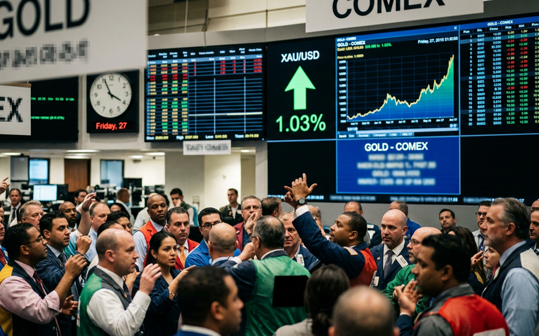 Ouro encerra em alta com aversão ao risco e mantém valorização pelo sétimo mês