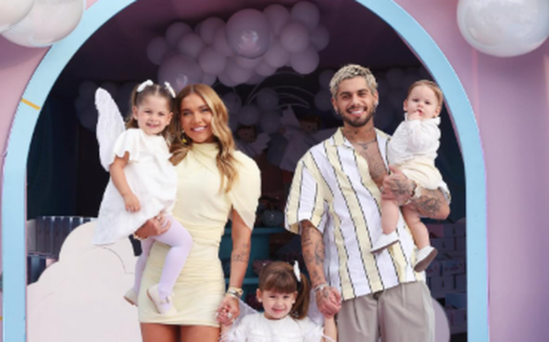 Festa de Maria Alice, filha de Virginia e Zé Felipe, teve bolo de 2,5 metros