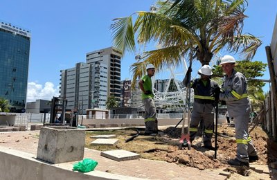 Ilumina Maceió inicia obras de infraestrutura elétrica na revitalização da Praça Multieventos, na Pajuçara