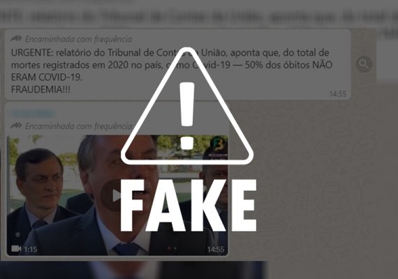 É falso que relatório do TCU questione número de mortes por Covid-19 no Brasil