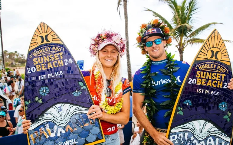 Australianos conquistam etapa de Sunset Beach