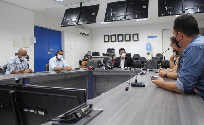 Coletiva de imprensa realizada pela Seplag Coletiva de imprensa realizada pela Seplag