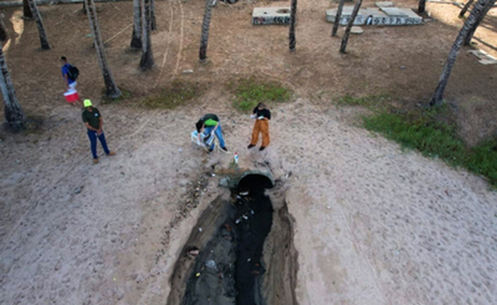 Identificação de uma ligação clandestina de esgoto sanitário