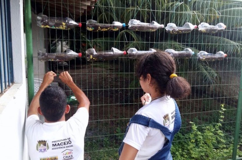 Usuários da Semas criam horta comunitária no Santos Dumont