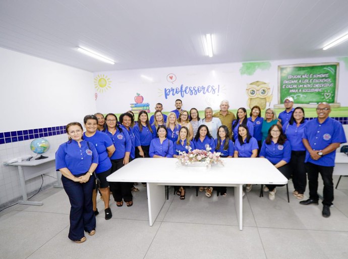 Escola Deputado José Sampaio é reinaugurada após reforma, em Palmeira