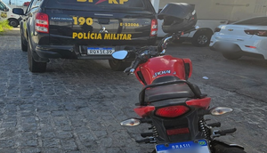 moto roubada / Foto: Reprodução: Foto/ Redes Sociais