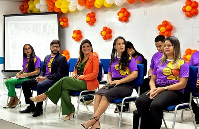 Prefeita Marcela Gomes participa de evento em alusão ao 18 de maio, em Novo Lino