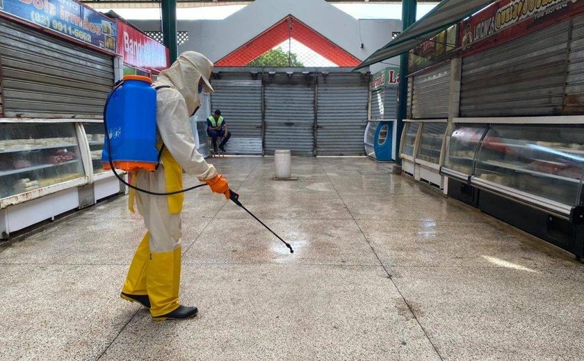 Prefeitura realiza ação de desinfecção no mercado público municipal