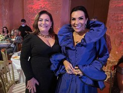 A colunista social Aninha Monteiro e Vilma Rodrigues