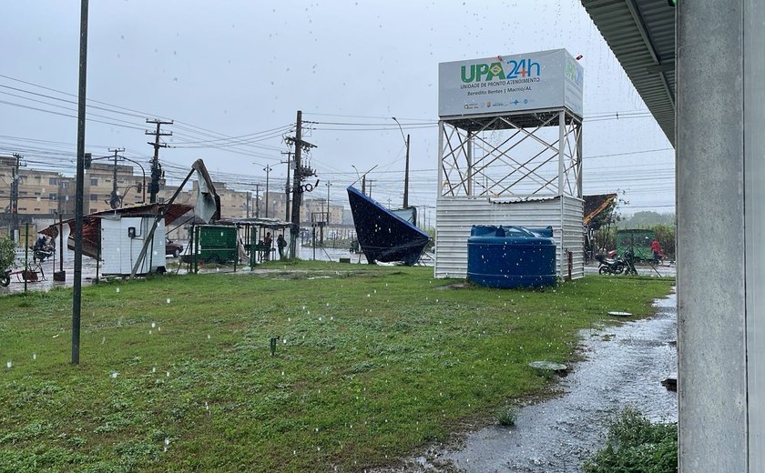 Chuva forte causa queda de fios e UPA do Benedito Bentes alerta para risco de choque elétrico