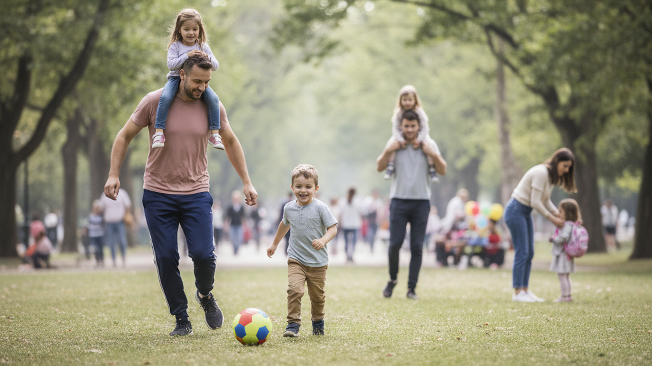 Jogar bola com o filho, levar à festa do amiguinho: quantas calorias os pais gastam acompanhando suas crianças?