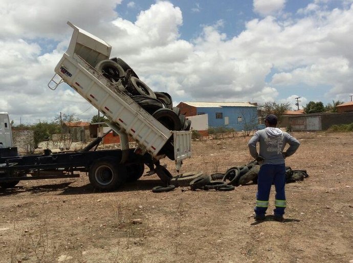 Municípios recolhem pneus inutilizados para combater mosquito da dengue