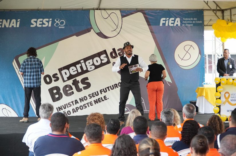 FIEA, SESI e SENAI levam campanha contra ﻿riscos das Bets às indústrias de Alagoas