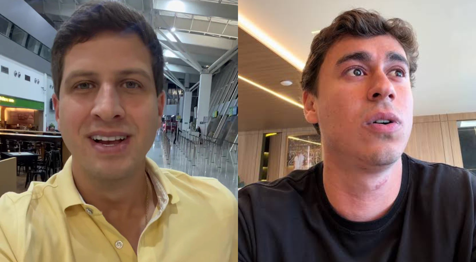 Ex-prefeito de Recife, João Campos e Nikolas Ferreira.  / Foto: Reprodução/Redes Sociais 
