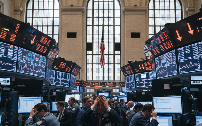 Bolsas de Nova York fecham em queda com tensões geopolíticas e balanços no radar