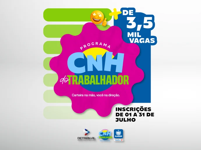 Detran abre inscrições para CNH do Trabalhador a partir de 1º de julho