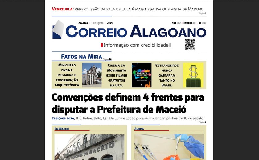 Convenções definem 4 frentes para disputar a Prefeitura de Maceió