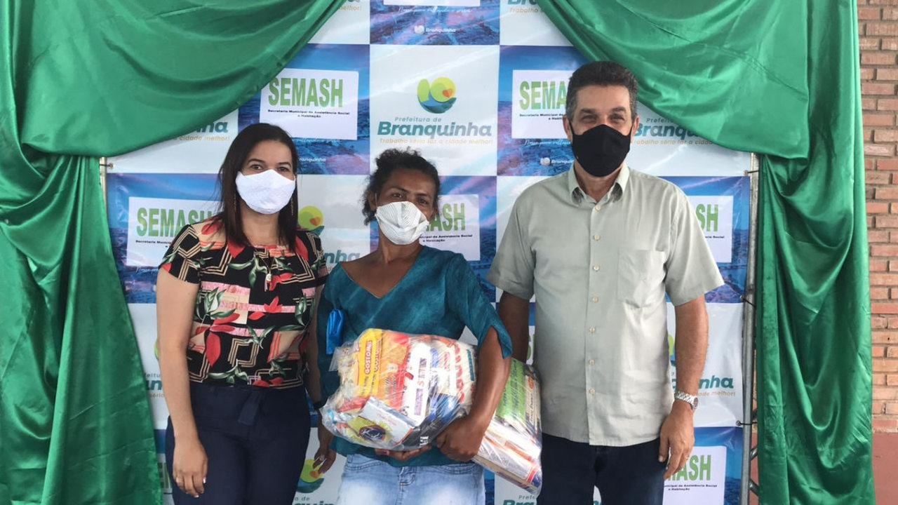 Assistência Social de Branquinha contempla 430 famílias com entrega de cestas