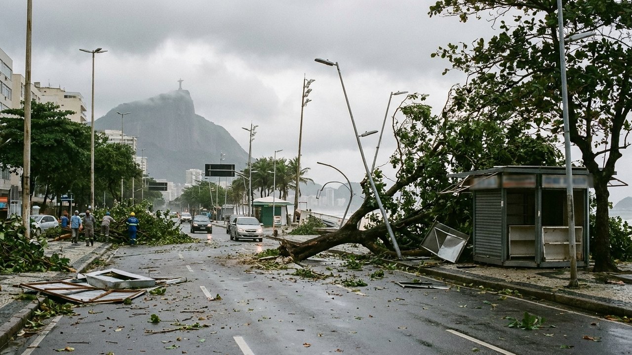 Ventania que provocou o caos no Rio nesta quarta-feira já é sinal da influência do El Niño