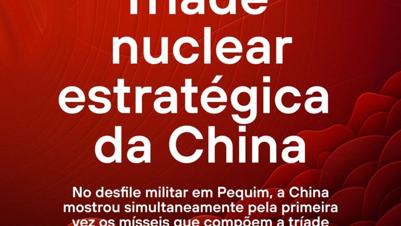 Conheça a tríade nuclear da China: mísseis terrestres, marítimos e aéreos