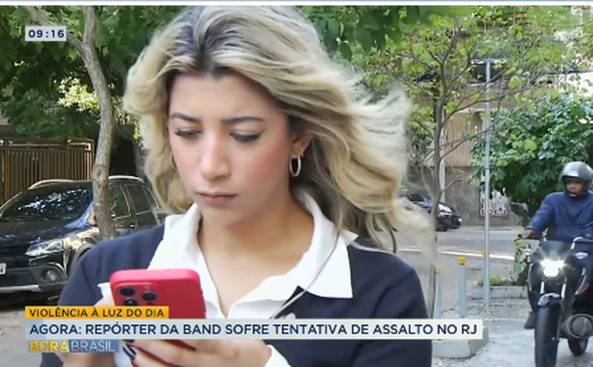 Repórter da Band sofre tentativa de furto e cinegrafista grava tudo
