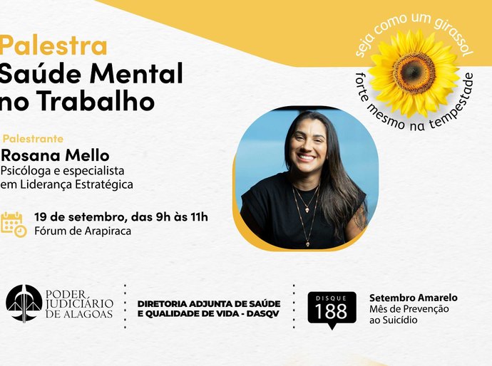 Fórum de Arapiraca promove ação em alusão ao Setembro Amarelo