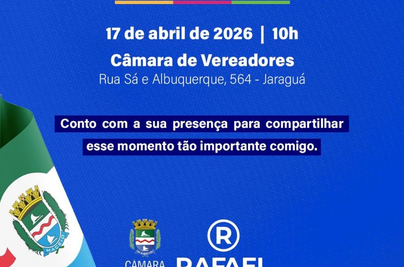 Rafael Brito é homenageado pela Câmara Municipal de Maceió nesta sexta-feira