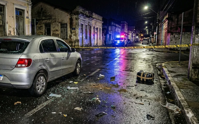 Ataque com explosivos entre supostas torcidas organizadas deixa quatro feridos no bairro do Poço em Maceió