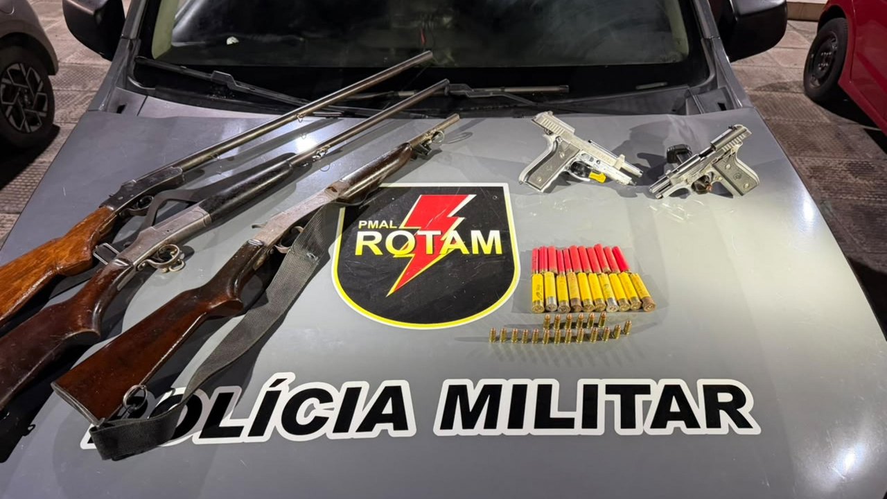 Rotam prende homem e apreende cinco armas de fogo em Anadia