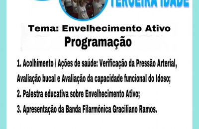 Secretaria de Saúde prepara programação para Semana do Idoso, em Palmeira 