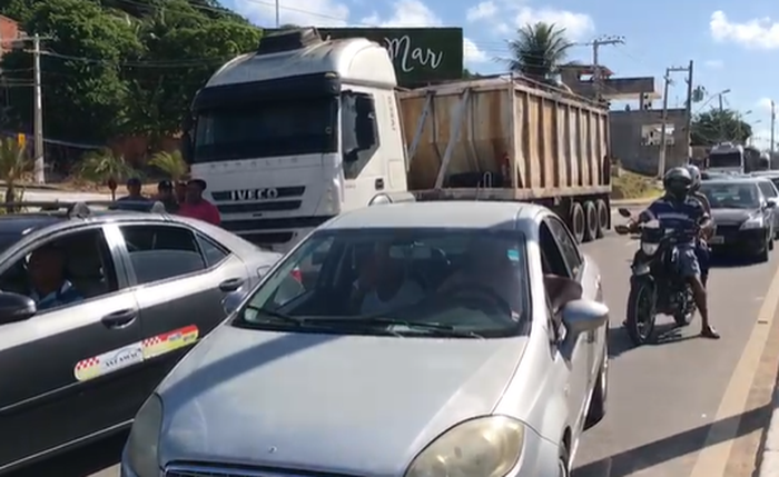 Trânsito ficou parado na região