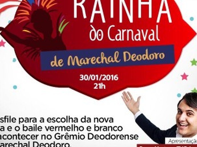 Abertas as inscrições para concurso da rainha do carnaval de Marechal