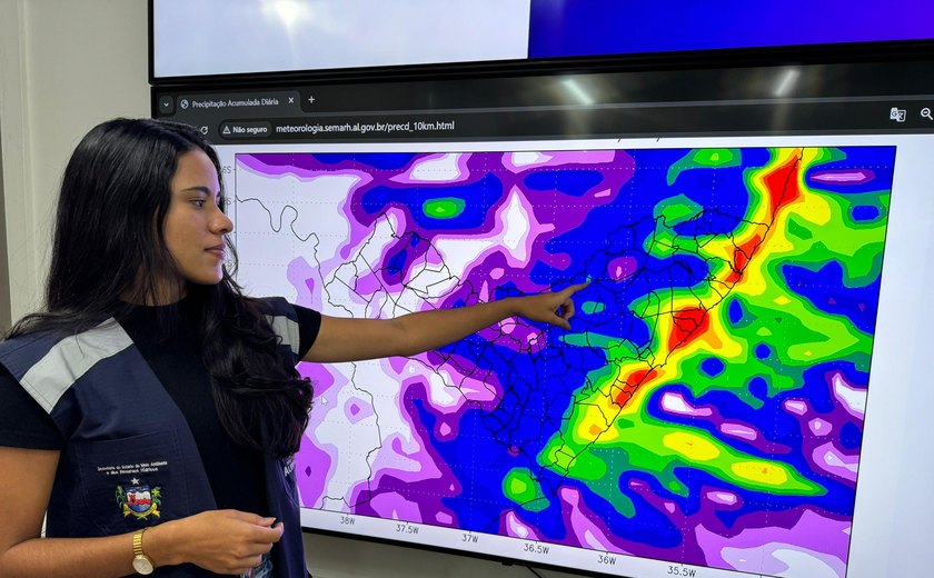 Semarh mite Boletim Meteorológico e indica chuvas para a metade leste de Alagoas