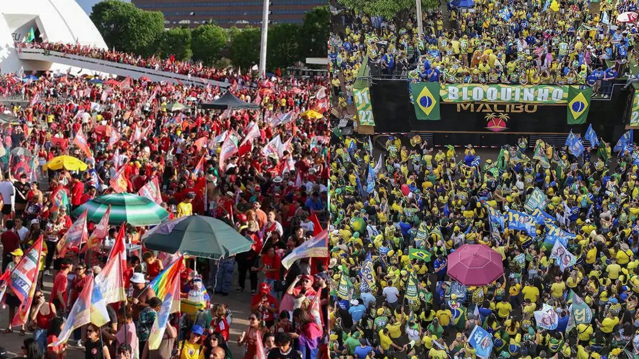 Em Brasília, atos por Lula e Flávio ficam a 2 km de distância