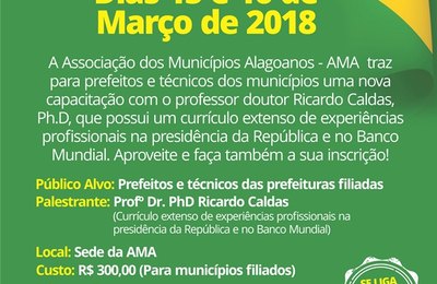 AMA traz professor PhD para curso sobre Emendas Parlamentares