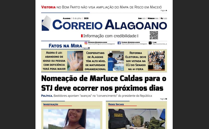 Nomeação de Marluce Caldas para o STJ deve ocorrer nos próximos dias
