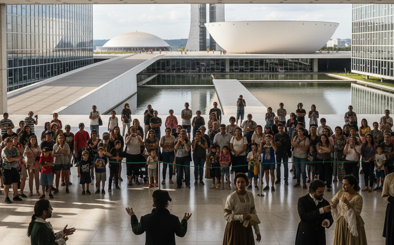 Congresso retoma visitação com encenação teatral nos fins de semana