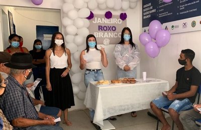 Saúde de Santana do Mundaú promoveu ações em alusão ao Janeiro Branco e Roxo