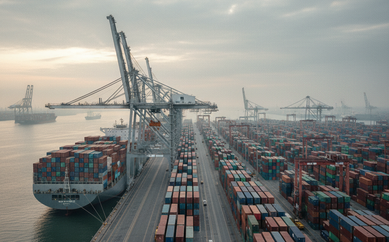 FMI prevê desaceleração do comércio global para 2,6% em 2025