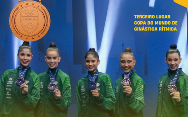 Brasil conquista o bronze na série mista na Copa do Mundo de Milão de ginástica rítmica