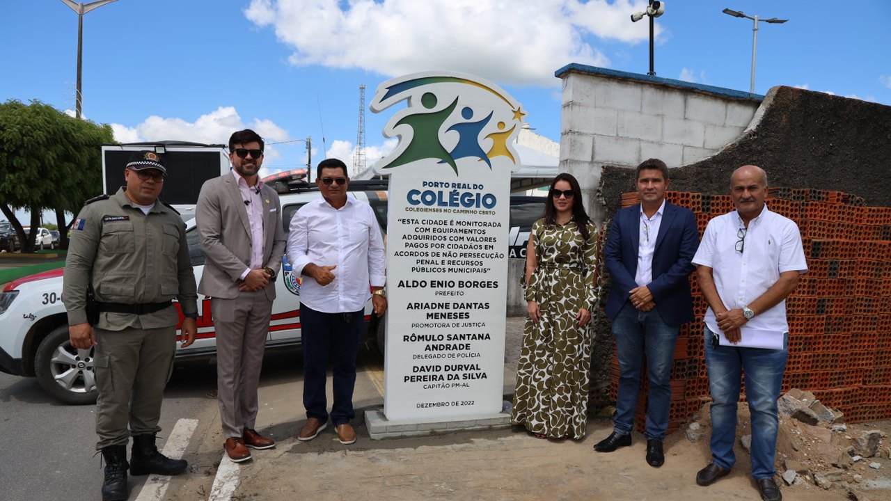Iniciativa do Ministério Público garante sistema de videomonitoramento em Porto Real do Colégio