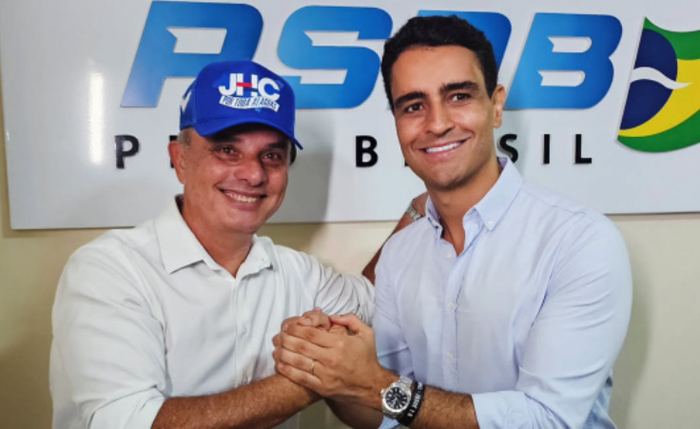 Kil durante ato de filiação ao PSDB que agora tem como liderança no estado o ex-prefeito JHC